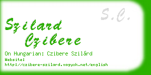 szilard czibere business card